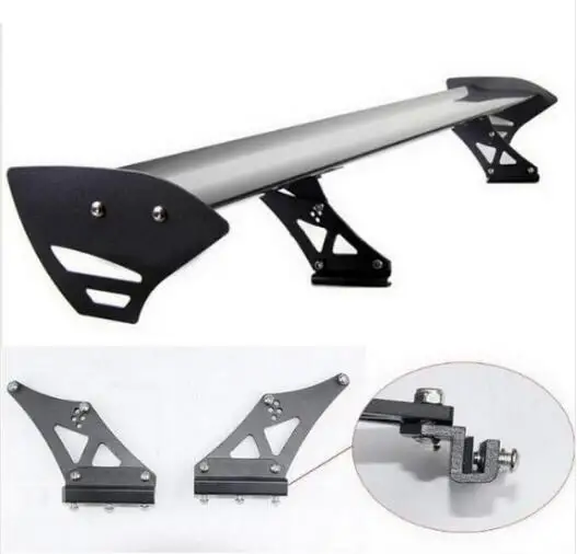

JIOYNG Alloy-Aluminum Universality Sedan Three-box Rear Spoiler Wing trunk lip Auto Car Lip Spoiler Silver/Black 1968-2018