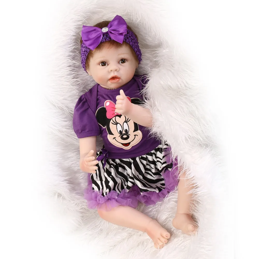 

NPKCOLLECTION 55cm Doll Silicone Reborn Handmade Realistic Baby Dolls 22 Inch Vinyl Bebes Reborn Babies Toys