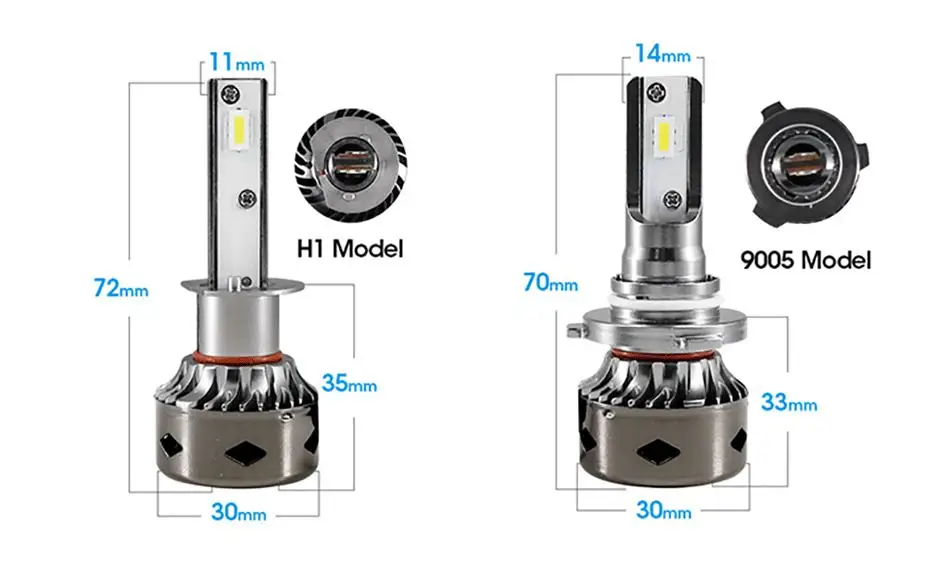 A8 H7 LED H4 H1 H11 9005 9006 LED (15)