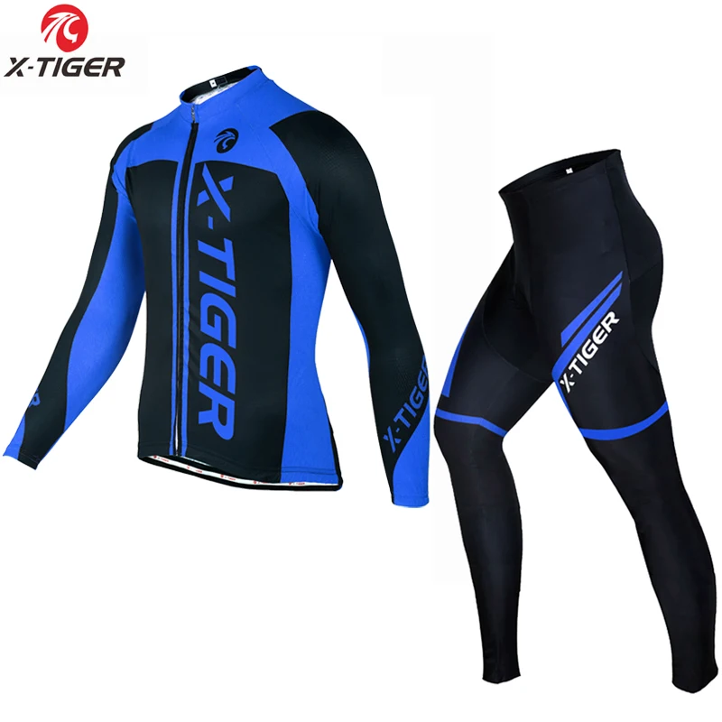 X-Tiger, зимний комплект из Джерси для велоспорта, Теплая Флисовая одежда для велоспорта, одежда для горного велосипеда, одежда для велоспорта - Цвет: Jerseys and Pant