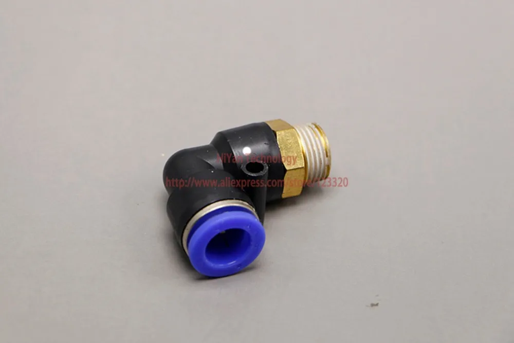 

10Pcs/lot Pneumatic Connectors PL Series 10mm to 1/4" Elbow Fitting BSPT PL10-02