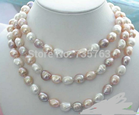 

HOT 0014575 50" 13MM multicolor BAROQUE FRESHWATER PEARL NECKLACE