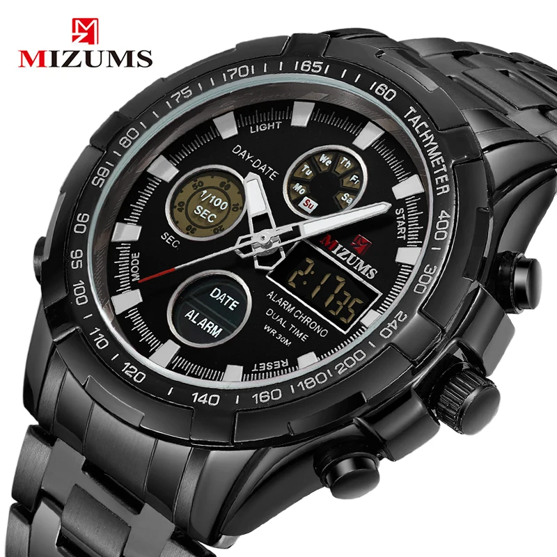 

MIZUMS Watches Mens Sports Waterproof Date Analogue Quartz Men's Watches Chronograph Business Watch For Men Relogio Masculino