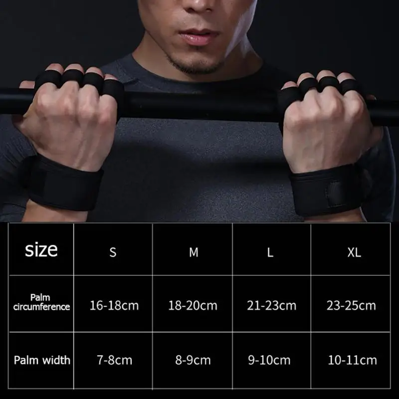 1 Pair Gym Gloves Weight Lifting Training Gloves Women Men Fitness Sports Body Building Gymnastics Grips Gym Hand Palm Protector