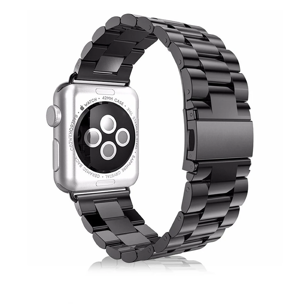 Ремешок для Apple Watch 4, 3, 2, 38, 40, 42 мм, 44 мм, спортивный ремешок из нержавеющей стали, браслет-адаптер для iWatch с инструментом