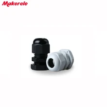 10 шт./лот PG11 черный/белый пластик нейлон Водонепроницаемые кабельные сальники соединения IP68 Кабельный разъем для 5-10 мм кабель