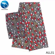 LIULANZHI Modal fabric Holland fabric(4 yards) with African printed scarf 2 (yards)  6yards/lot ALL26-ALL36