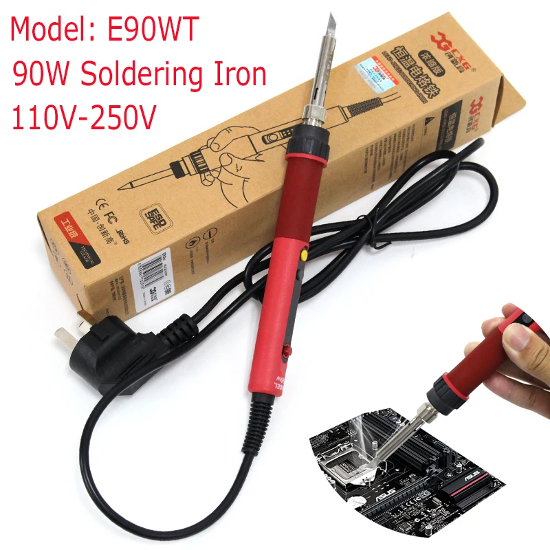 

E90WT Adjustable Temperature Electric Soldering Iron 110V-250V 90W Welding Tool Solder Station for Electronic componets welding