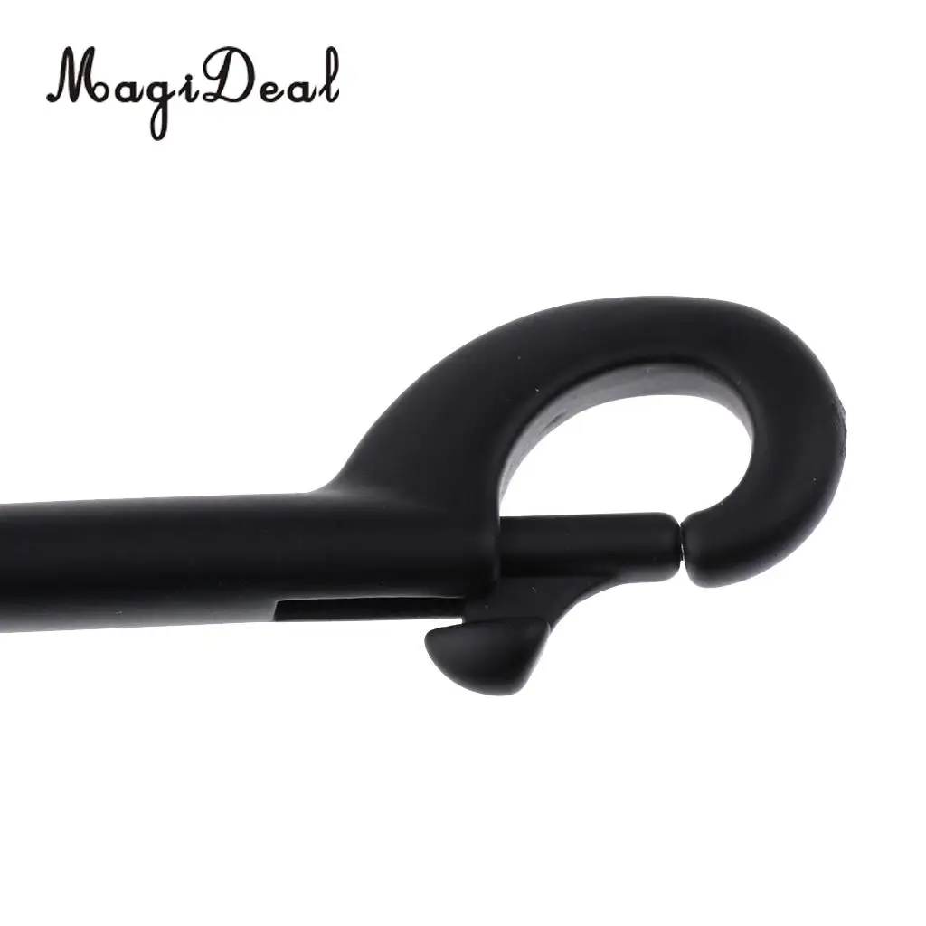 MagiDeal Scuba Diving 90mm/100mm/115mm 316 Black Stainless Steel Double Ended Bolt Snap Buckle Metal Clip for Underwater Sports