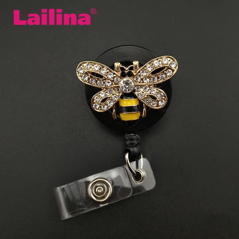 Rhinestone Bumble Bee Retractable Badge Reel/ ID Holder | Украшения и аксессуары
