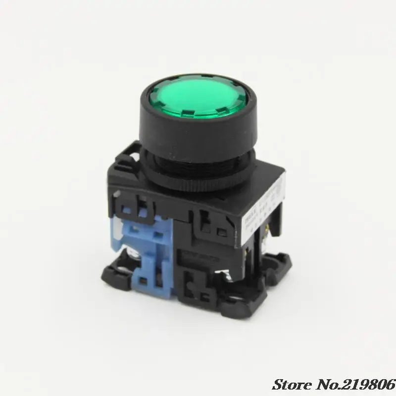 AR22 flat single contact Illuminated pushbutton switch , imitation Fuji