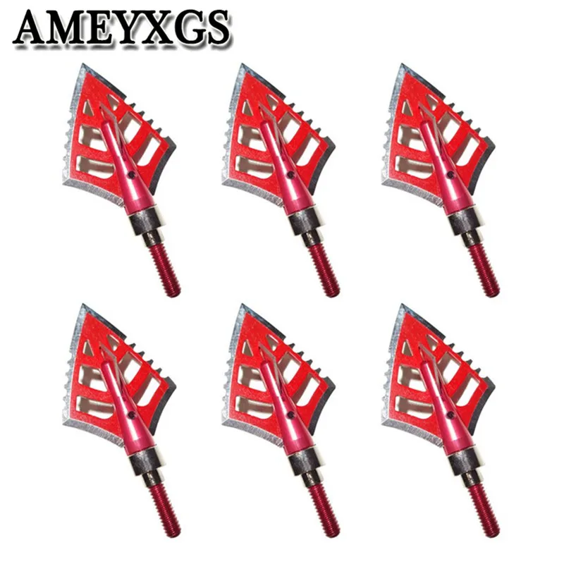 

6/12Pcs 2 Fixed Blade Arrowheads 120 Grain Screw-In Arrow Heads Arrow Tips Point For Arrow Outdoor Hunting Shooting Accessories