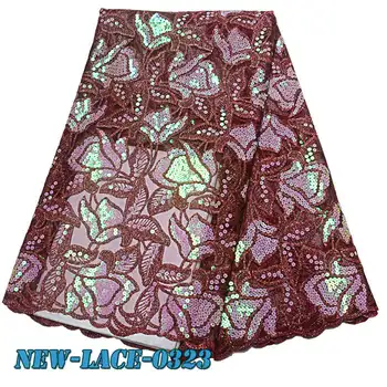 

Hot Sale Sequins Lace Fabric And Net Lace Beautiful African Lace Good Quality Net Lace For Wedding Dresses TY002