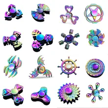 Ручной Спиннер EDC Спиннер-Спиннер металлический Радужный Спиннер антитревожная игрушка для спиннеров фокусировка снимает стресс СДВГ палец Спиннер