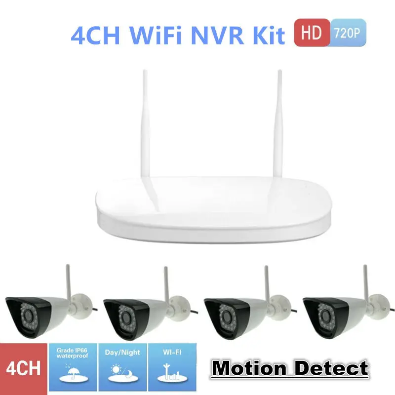 Главная система безопасности NVR Комплект 4-КАНАЛЬНЫЙ ip-камера беспроводной