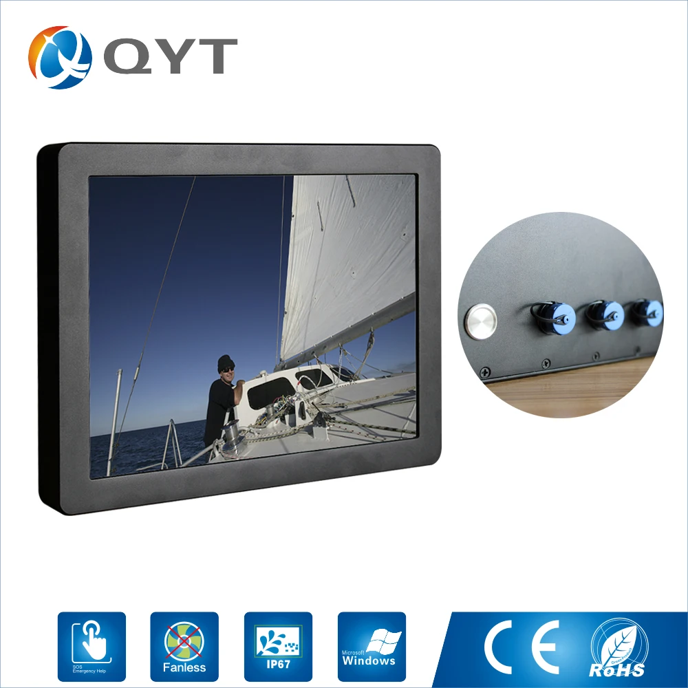 

15" Waterproof computer Full aluminum alloy structure IP66 / IP67 / IP68 waterproof standard Intel 3855U 1.6GHz 4G RAM 32G SSD