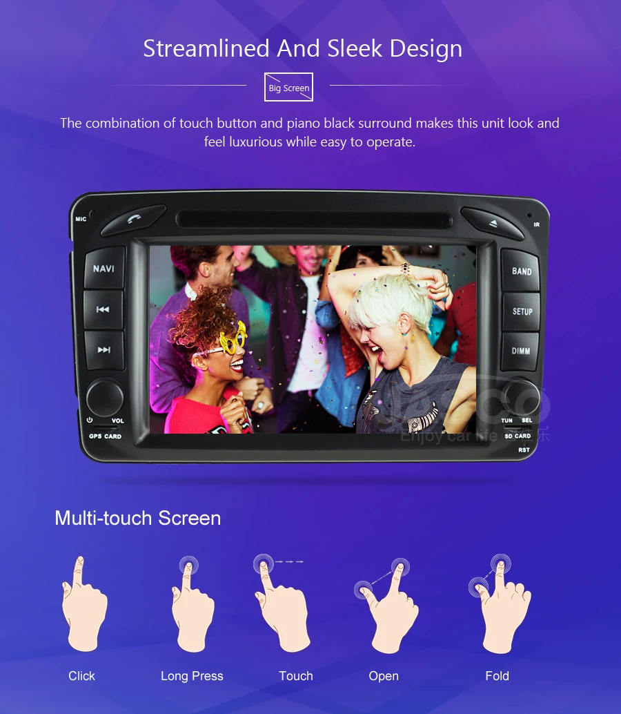 Discount 4G RAM Android 8.0Car DVD Stereo for Mercedes/Benz//W209/W203/W208/W463/Vaneo/Viano/Vito Radio GPS Navigation Video Audio 3