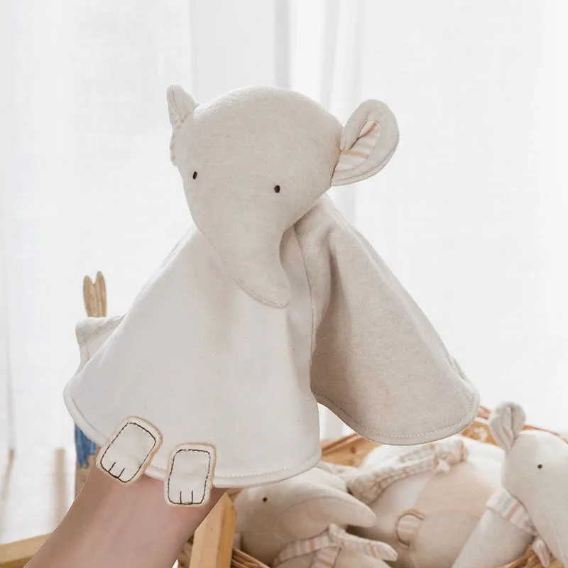 

Baby Newborn Soothing Towel Biological Animal Hand Puppet Comforting Doll Elephant Bear Rabbit Appease Sleeping