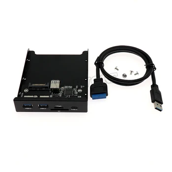 

USB3.1 TYPE C floppy drive front panel 20pin to USB3.0 built-in reader USB HUB