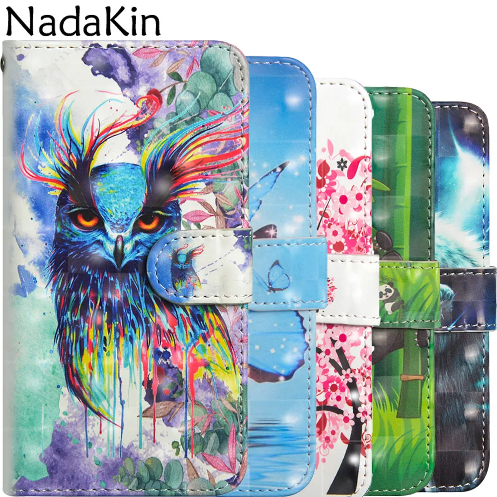 

3D Painted Flip Wallet Case for Huawei Mate 20 X P Smart 2019 Honor 10 Lite P30 Pro Stylish Book Phone Cover Shell Leather