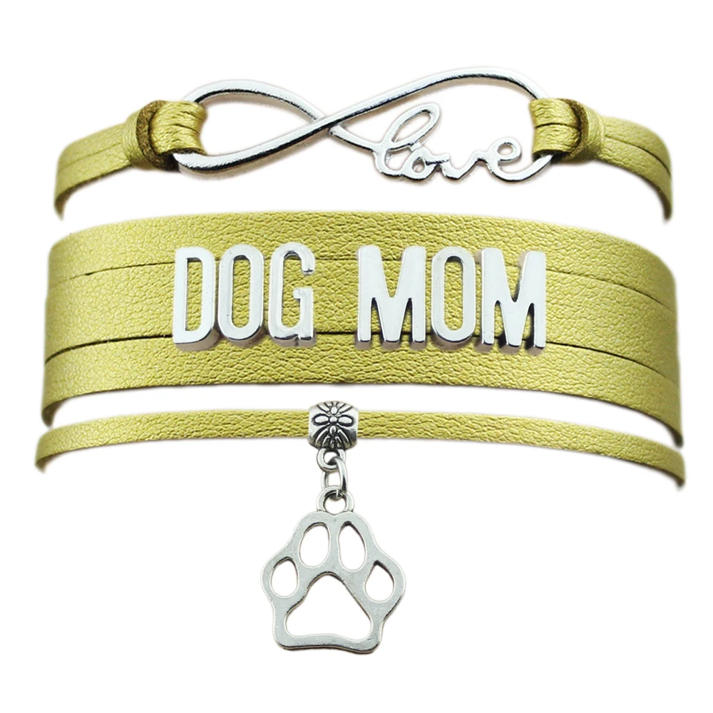 Strings&Things Infinity Love Dog Mom Pet Bracelet Dog Paw Charm
