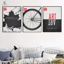 Abstract Wall Art Paintings On Canvas Materials Big Black Wheels Maple Leaf Art Letters Modern Posters Pictures For Home Decor wall art abstract canvas printing modern posters gorgeous lotus leaf lotus root in lake decorative paintings for home decoration