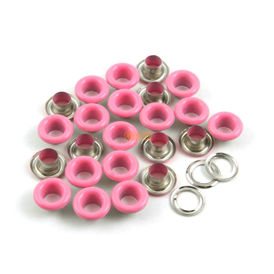 

800 Set 8*4*4mm (Outer diameter * Inner diameter * Height) Pink Round Eyelet Grommet