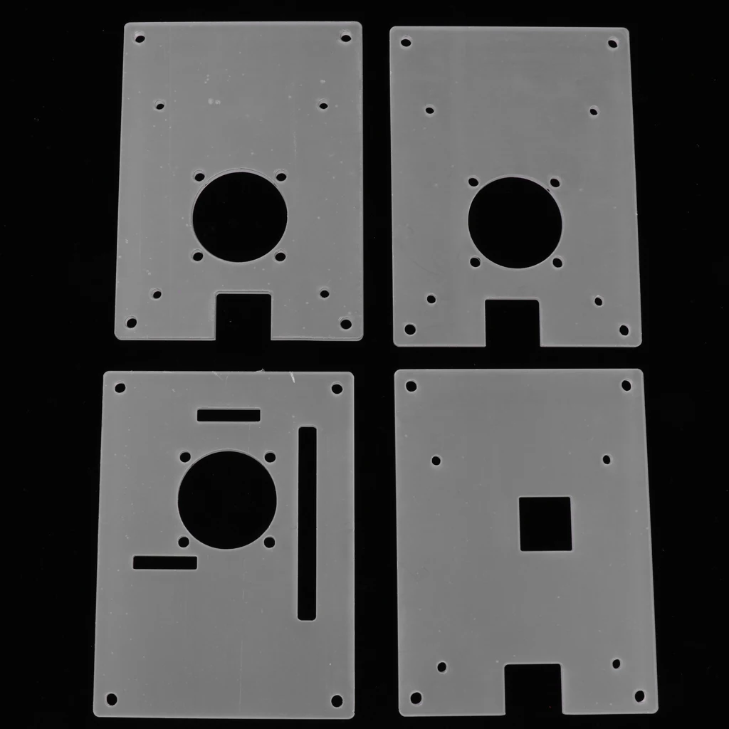 Acrylic Stack Case Enclosure Open-Air Dog Bone + Cooler Fan for Raspberry pi