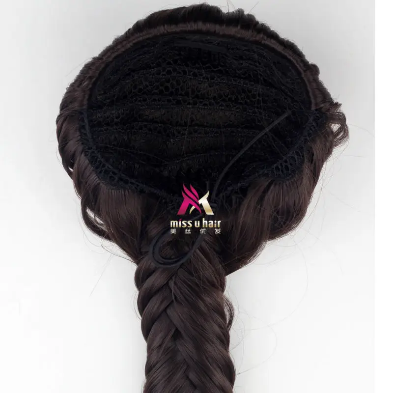 Miss U волосы 2" 55 см для женщин синтетические длинные прямые косы волос клип на конский хвост Расширение парик можно гладить