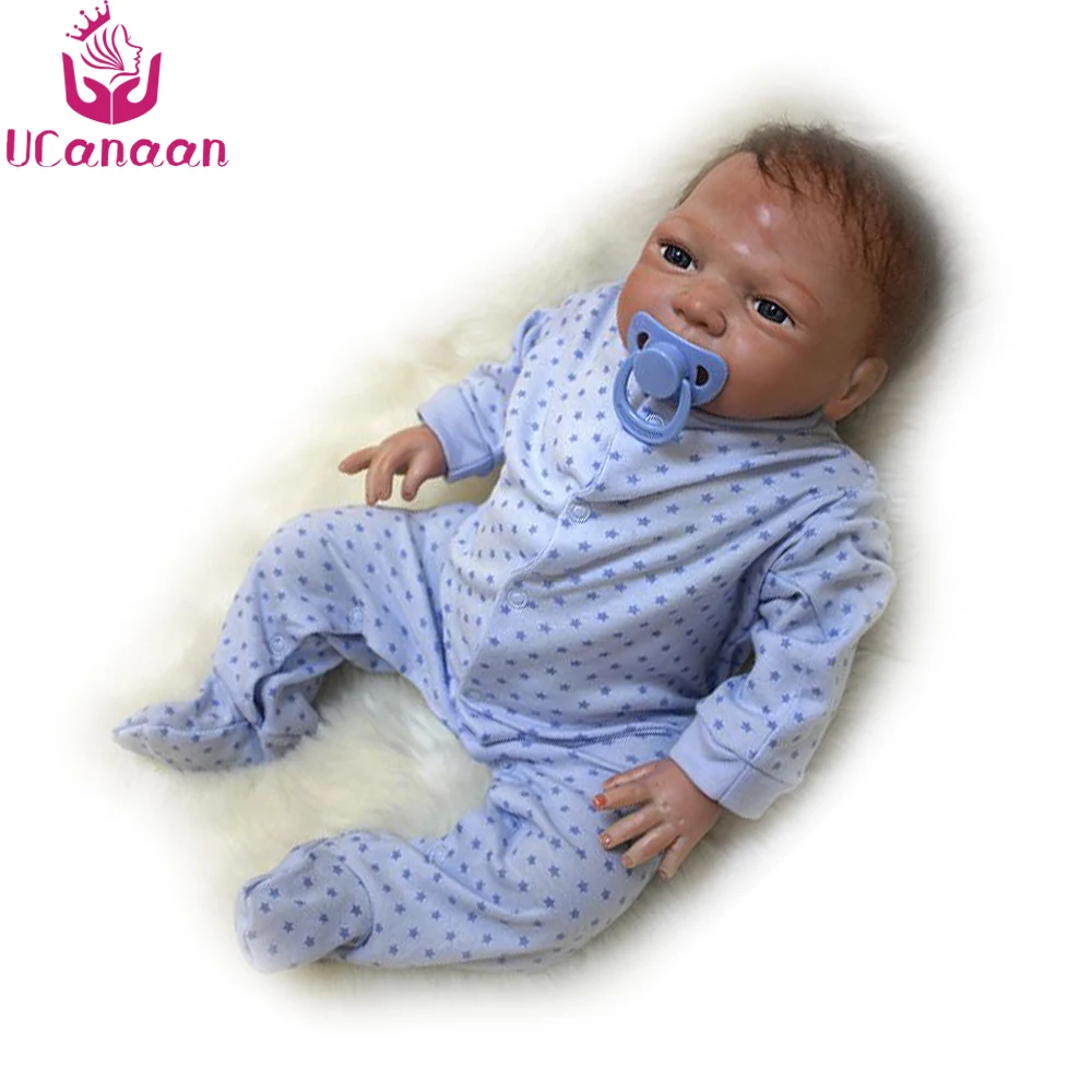 

UCanaan High-end 47CM Silicone Doll Reborn 18'' Baby Alive Newborn Dolls Brinquedos Bonecas Toys For Girls Chirstmas Gifts