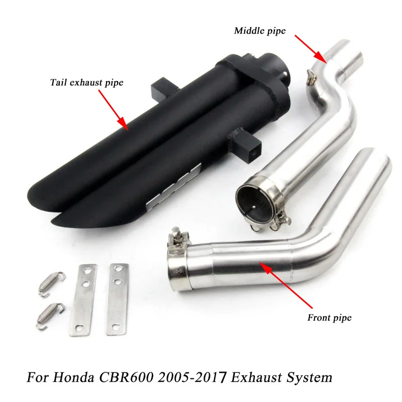 

2005-2017 for Honda CBR600/cbr600rr Motorcycle Stainless Steel Front Middle Connecting Pipe Silp On for Exhaust Muffler Pipe