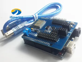 

Official iSmaring Development WiFi Kit for Arduino UNO R3 + ESP8266 Wireless WiFi Shield For CH340G MEGA328P Remote Controller R