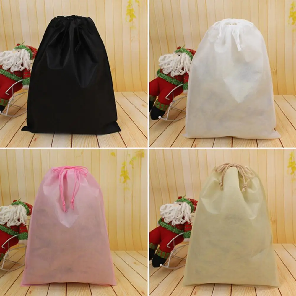 #Waterproof Travel Wash Pouch Shoe Clothes Storage Lots Non-woven Drawstring Bag 