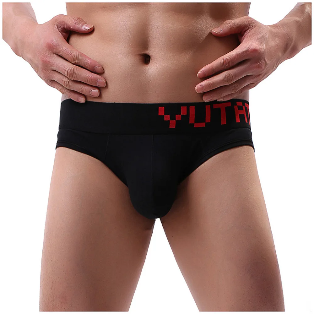 2019 Men's briefs sexy cotton stretch pants casual beach shorts men breathable sports briefs sexy hombre non-slip 40J10 (2)