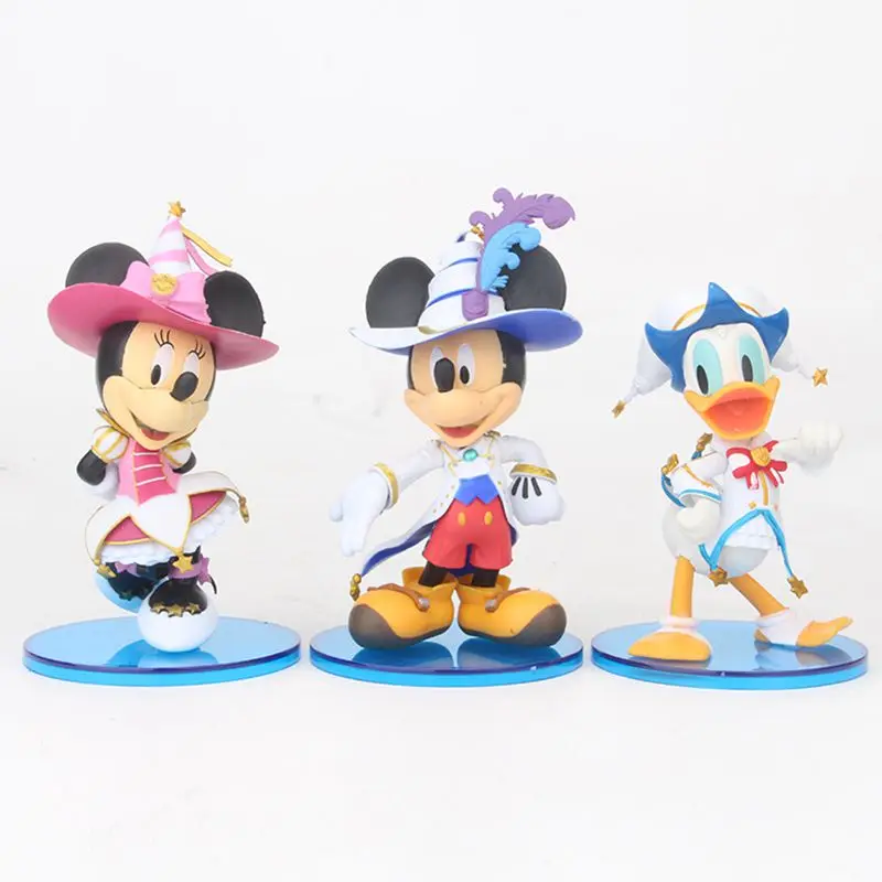 

Disney 12cm 3pcs/set Newest Mickey Mouse Minnie Action Figure Posture Anime Decoration Collection FigurineCute Model Toy For Kid