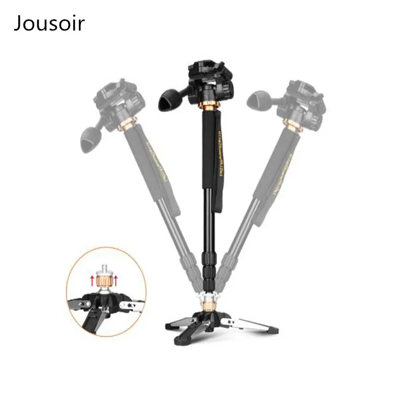 

Professional DSLR Q168 Aluminum Monopod Tripod &monopod Stand Base with head for camera shooting CD50