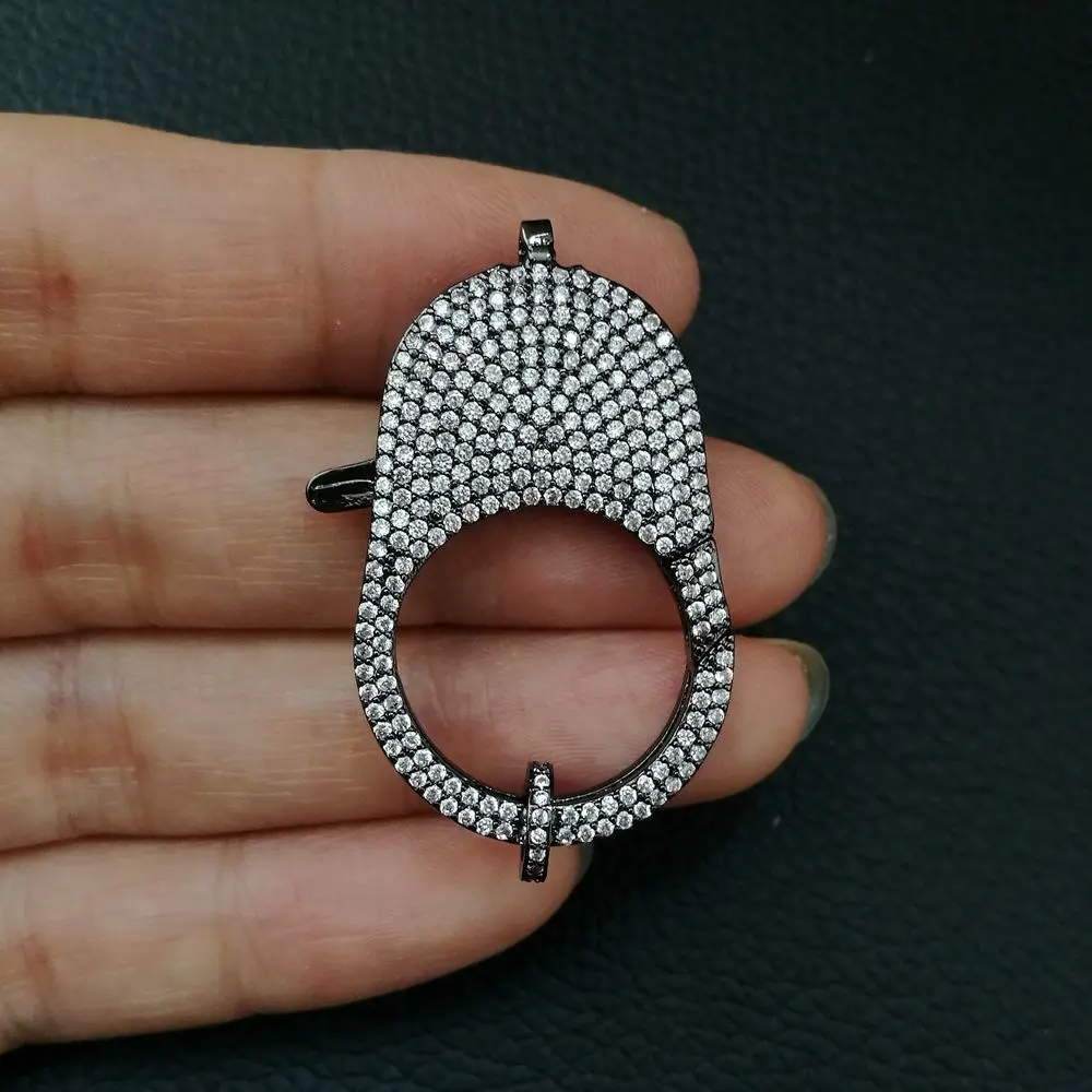 Cc009 1 PC 24x36 мм Большой CZ Micro Pave крюк застежкой омар кубического циркония застежка