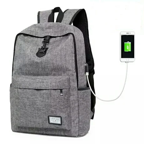 Kaufen 2017 marke Externe USB Lade Rucksack Männlichen Mochila Escolar Laptop Rucksäcke männer frauen Schultaschen für Jugendliche Mädchen WM542Z