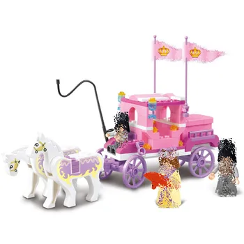 

Sluban 0250 137Pcs Princess Royal Carriage Wagon Model Building Blocks Enlighten Figure Toys For Kids Compatible With Toys