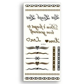 

Temporary Fake Gold tattoos Waterproof Water Transfer Love Stickers chain finger Ring Women sexy Body Art Cool Fine Stuff