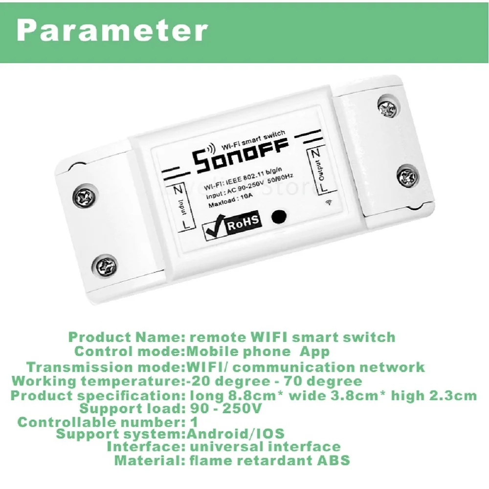 Sonoff умный Wifi переключатель DIY беспроводной дистанционный светильник дом
