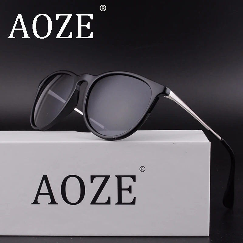 

2017 AOZE hot selling brand ladies women Polarized Sunglasses fashion designer driving retro cat-eye sunglasses 4171 TR90 framed