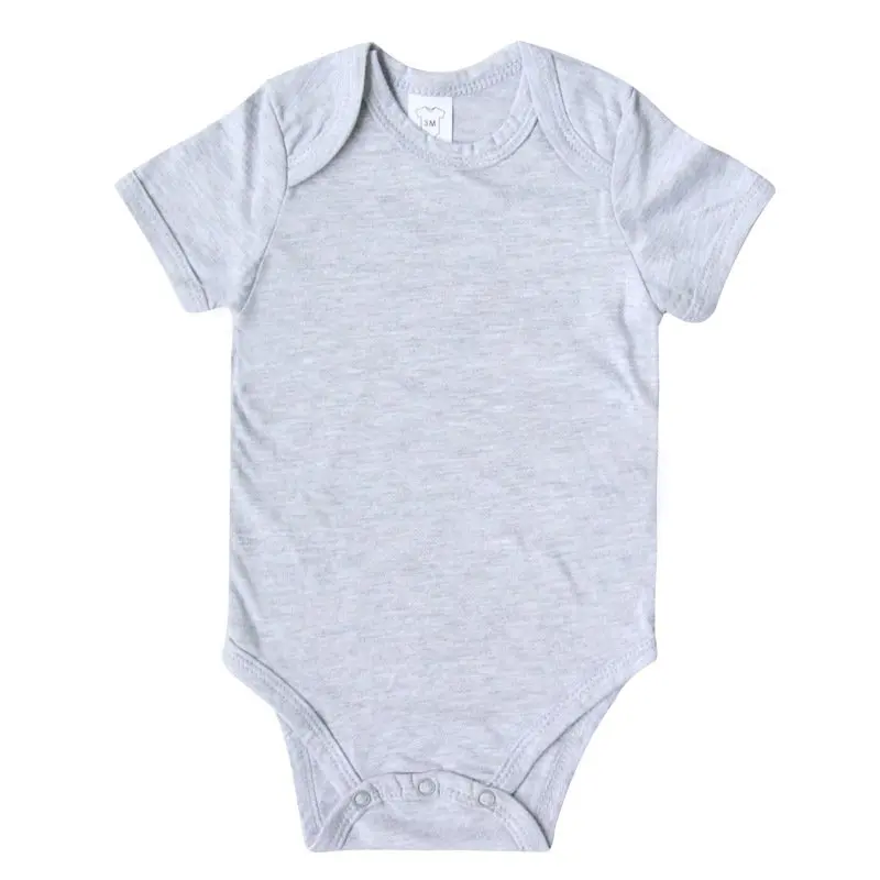 Newborn font b Baby b font Kids Boys Girls Romper Cotton Summer Short Sleeve Playsuit Solid