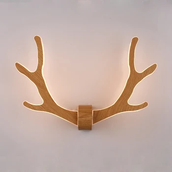 

Nordic simple bedroom parlor children's room LED antler wall lamp