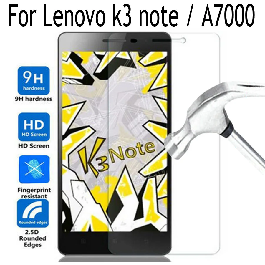 

For Lenovo K3 Note Case Tempered Glass Screen Protector Cover For Lenovo K3 Note a7000 K50-T5 Phone Protective film Case
