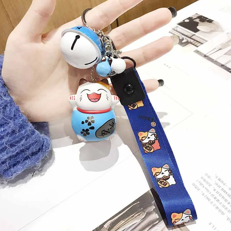 Брелок для ключей Lucky Cat Doll мультяшный браслет с лентами и буквами женский брелок