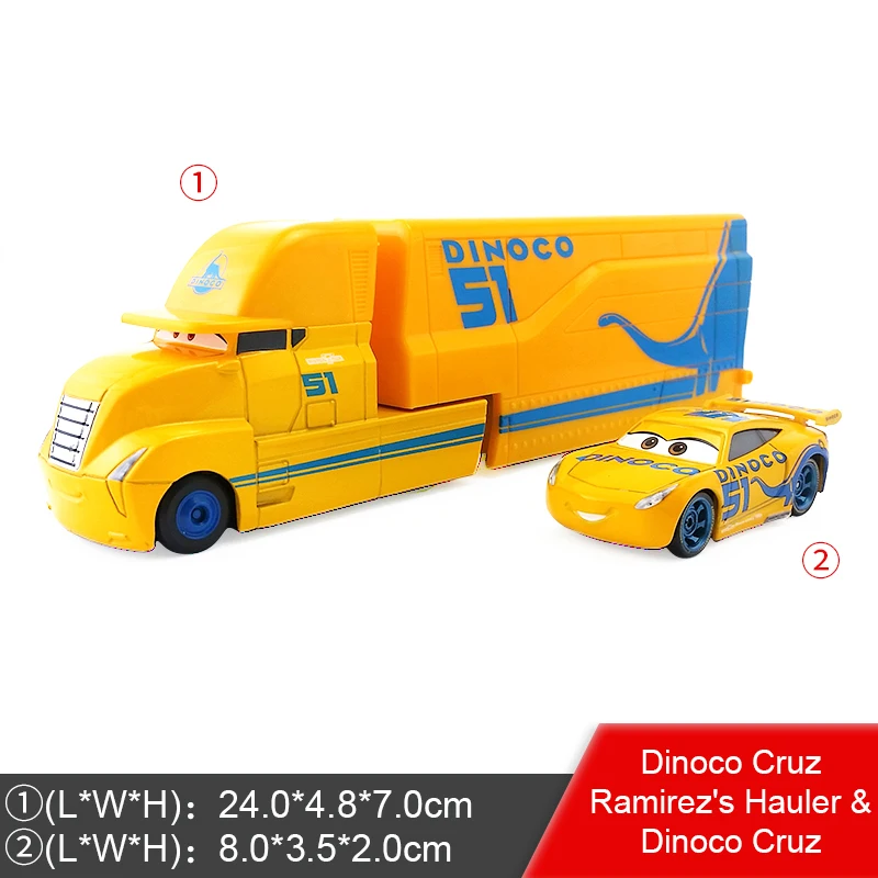 Disney Pixar Cars 2 3 Lightning McQueen Jackson Storm Cruz Mack Uncle Truck 1:55 литой модельный автомобиль игрушки для детей Новинка - Цвет: Mack and Cruz