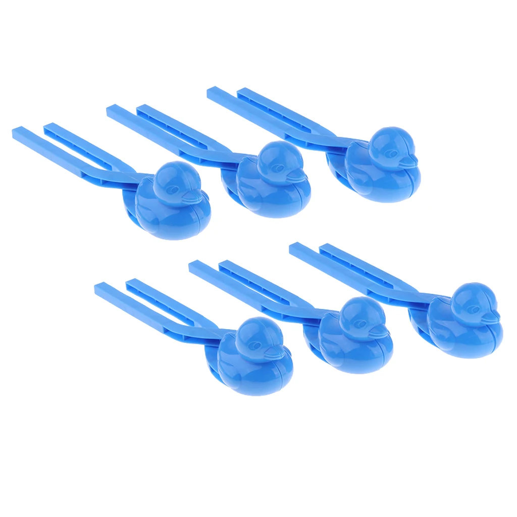 MagiDeal 6pcs Duck Shape Snowball Clip Ball Maker Snow Mold Outdoor Sports