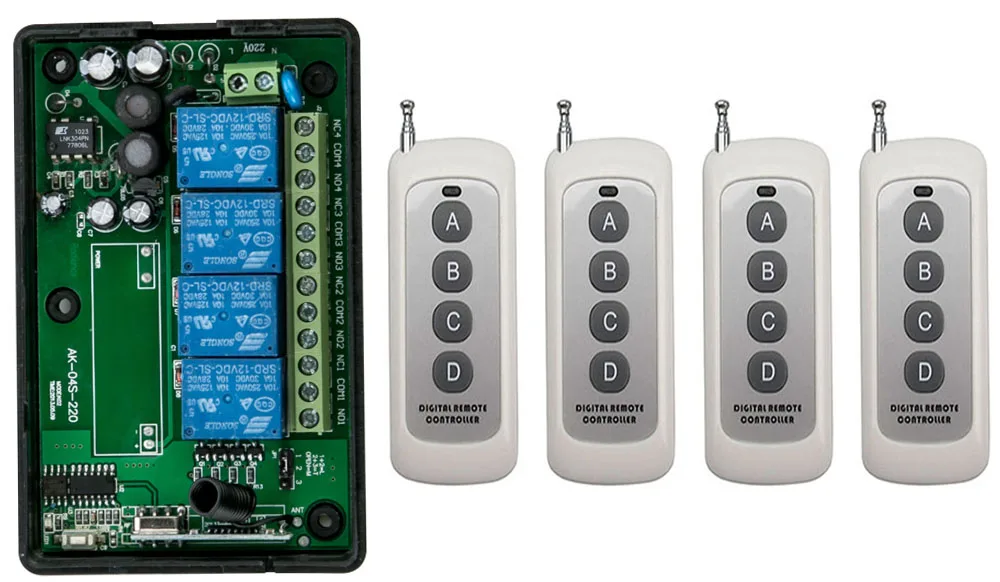 радиовыключатель с пультом ду с алиэкспресс. системы пультов дистанционного управления. 433 мгц/315 мгц rf беспроводной выключатель. беспроводное реле 220в двухканальное. дистанционный выключатель света 220 с двумя пультами.