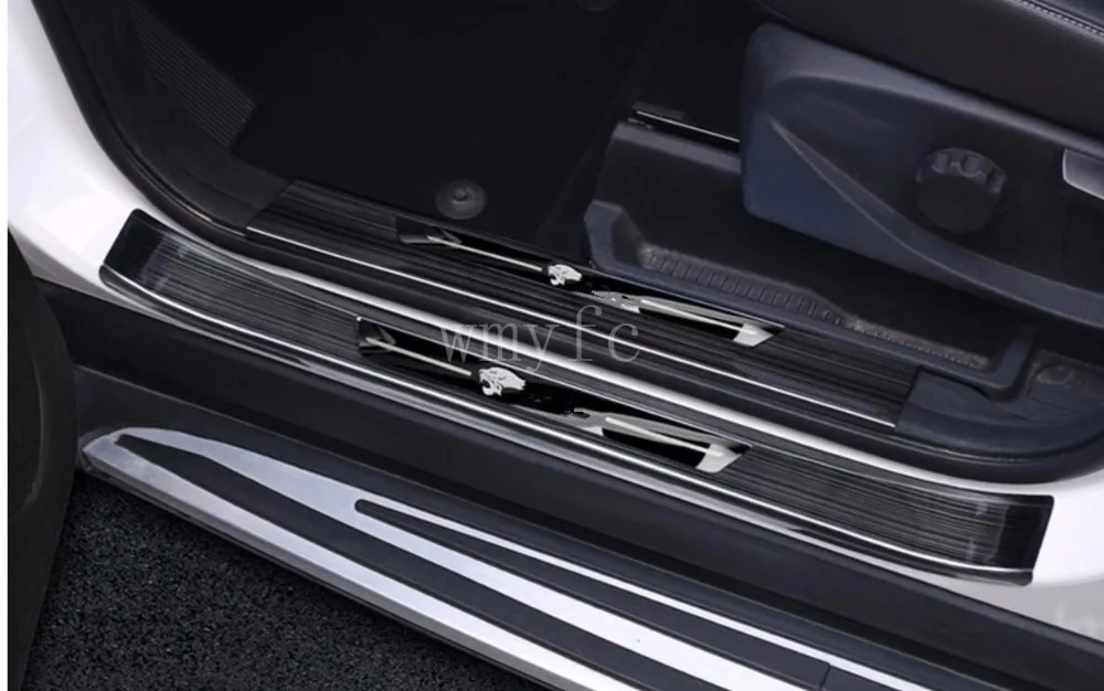 

Car Styling Sticker For ford kuga 2013 2014 2015 2016 2017 Stainless steel Door Sill Scuff Plate Guards Door Sills Protector